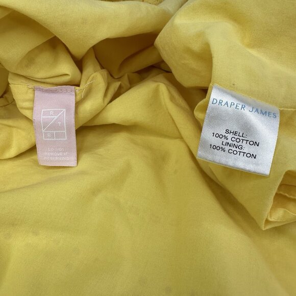 Draper James‎ Women's Yellow Eyelet Flutter Sleeve Wrap Luxury Dress 8/C36 - Picture 7 of 16